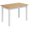 VidaXL &Eacute;tkezőasztal EKAI Feh&eacute;r 112 x 70 x 76,5 cm T&ouml;m&ouml;r Fenyőfa