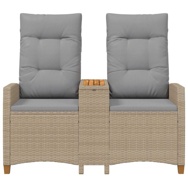 vidaXL D&ouml;nthető pad asztallal Beige &eacute;s Vil&aacute;gossz&uuml;rke 126 x 65 x 112 cm