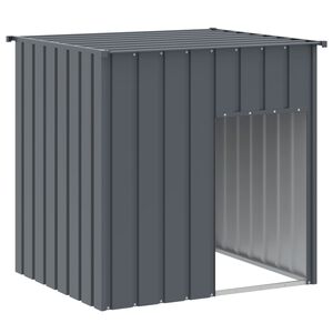 vidaXL antracit sz&iacute;nű horganyzott ac&eacute;l kutyah&aacute;z tetővel 110 x 103 x 109 cm