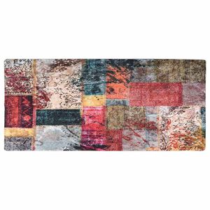 vidaXL t&ouml;bbsz&iacute;nű foltvarrott moshat&oacute; szőnyeg 80 x 300 cm