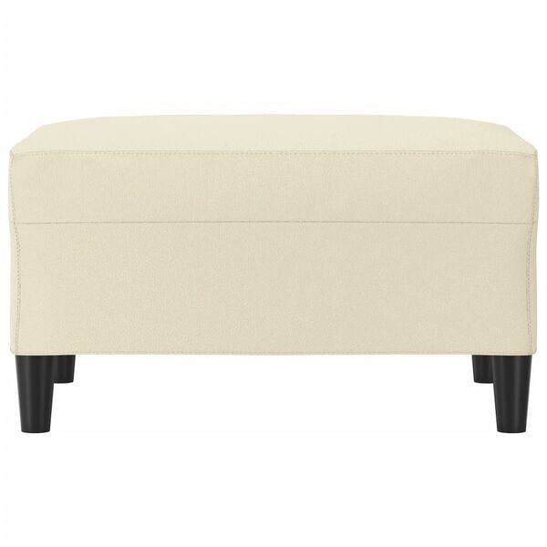 vidaXL krémszínű műbőr lábzsámoly 70x55x41 cm