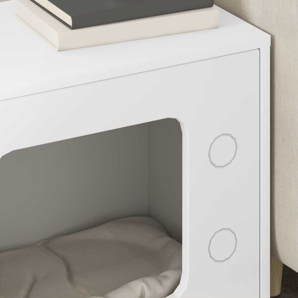 vidaXL Macska H&aacute;z Feh&eacute;r 51 x 30 x 52 cm Faanyag