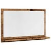 vidaXL antik fa sz&iacute;nű szerelt fa t&uuml;kr&ouml;s f&uuml;rdőszobaszekr&eacute;ny 60x11x37 cm