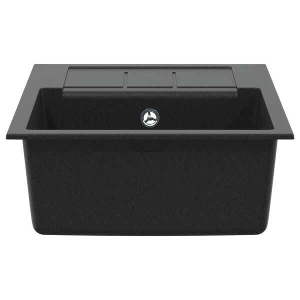 vidaXL Mosogat&oacute; Fekete 620 x 500 mm 80% Kvarc &eacute;s 20% Gyanta