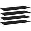 vidaXL 4 db fekete forg&aacute;cslap k&ouml;nyvespolc 100 x 40 x 1,5 cm
