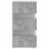 vidaXL betonszürke szerelt fa LED-es éjjeliszekrény 45 x 35 x 67 cm