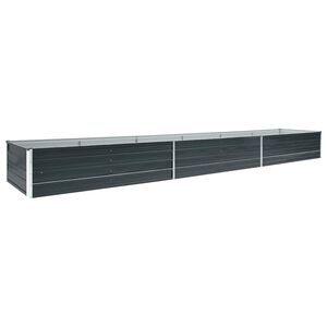 vidaXL antracitsz&uuml;rke horganyzott ac&eacute;l kerti magas&aacute;gy&aacute;s 480x80x45 cm