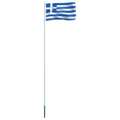 vidaXL görög zászló alumíniumrúddal 4 m