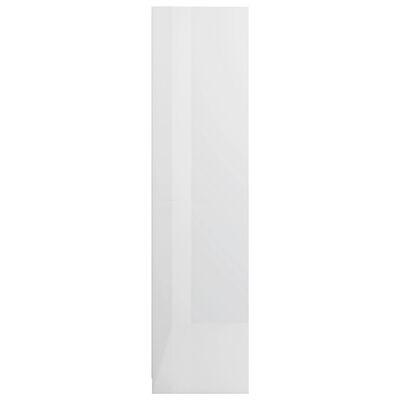 vidaXL magasfényű fehér forgácslap fiókos ruhásszekrény 50x50x200 cm