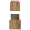 vidaXL Falpolc polcokkal 2 pcs kézműves tölgy 60 x 16 x 14 cm Faanyag