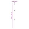 vidaXL Kerítésoszlop Egyéb 52 pcs Zöld 3,2 x 3,2 x 100 cm Acél