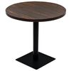 vidaXL kerek, s&ouml;t&eacute;t hamusz&iacute;nű MDF/ac&eacute;l bisztr&oacute; asztal 80 x 75 cm