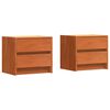 vidaXL &Eacute;jjeliszekr&eacute;nyek 2 db Faggy&uacute; barna 40 x 30.5 x 35.5 cm Fenyőfa
