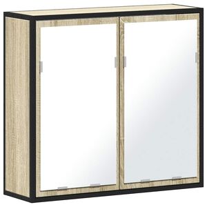 vidaXL sonoma t&ouml;lgyfa f&uuml;rdőszobai t&uuml;kr&ouml;s szekr&eacute;ny 65 x 20 x 60 cm