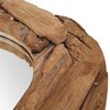 vidaXL dekoratív és kerek tükör tíkfából 80 cm