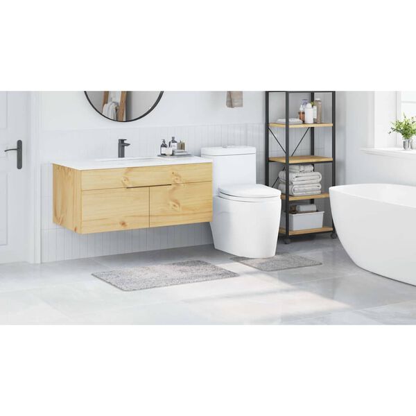 vidaXL Cs&uacute;sz&aacute;smentes f&uuml;rdőszőnyeg k&eacute;szlet 2 pcs Sz&uuml;rke PP