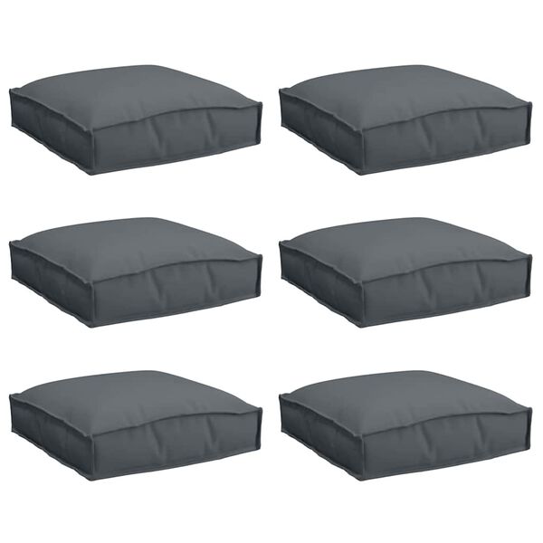 vidaXL P&aacute;rna 6 pcs Antracit 40 x 40 x 8 cm Oxford Sz&ouml;vet