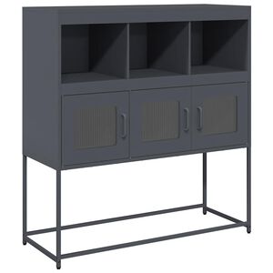 vidaXL antracit hidegen hengerelt ac&eacute;l t&aacute;lal&oacute;szekr&eacute;ny 100,5x39x107 cm