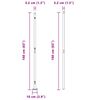 vidaXL Kerítésoszlop Egyéb 52 pcs Szürke 3,2 x 3,2 x 83,5 cm Acél