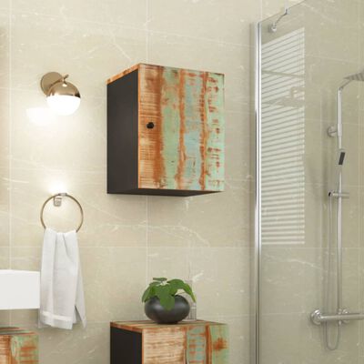 vidaXL tömör újrahasznosított fa fali fürdőszobaszekrény 38x33x48 cm