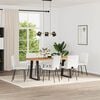vidaXL 6 db fehér műbőr étkezőszék