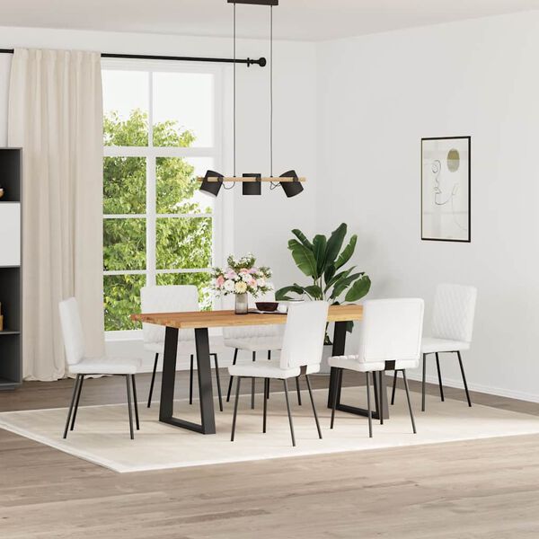 vidaXL 6 db fehér műbőr étkezőszék