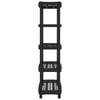 vidaXL fekete polipropilén 5 szintes tárolópolc 93,5 x 45,5 x 194,5 cm