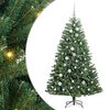 vidaXL Műanyag Hajtogat&oacute;s Kar&aacute;csonyfa Z&ouml;ld 150 cm PVC &eacute;s f&eacute;m