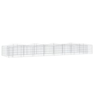 vidaXL &iacute;ves horganyzott vas gabion magas&aacute;gy&aacute;s 400x100x50 cm