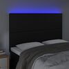 vidaXL fekete műbőr LED-es fejt&aacute;mla 144x5x118/128 cm