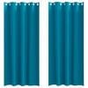 vidaXL Fekete F&uuml;gg&ouml;ny Gyűrűkkel 2 db T&uuml;rkiz 245 x 140 cm Poli&eacute;szter