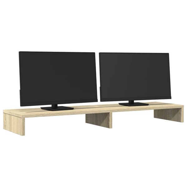 vidaXL sonoma tölgy színű szerelt fa monitorállvány 100 x 27 x 10 cm