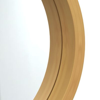 vidaXL aranyszínű fali tükör pánttal Ø 35 cm