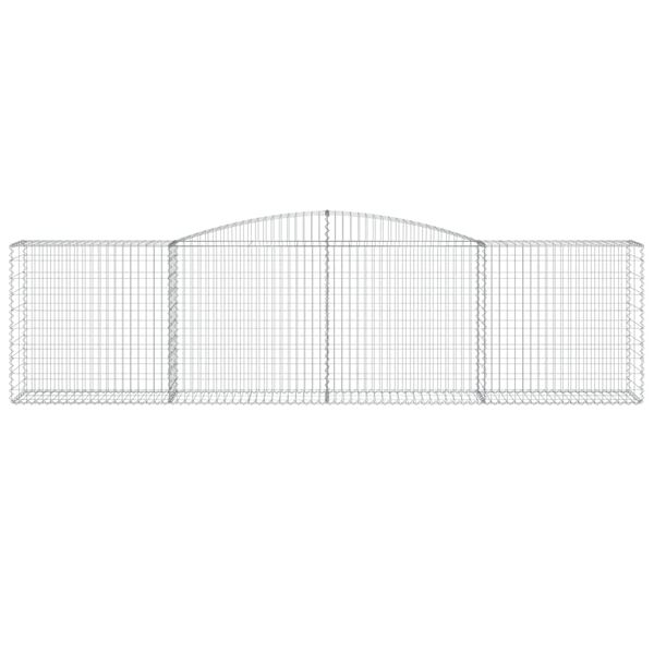 vidaXL 4 db íves horganyzott vas gabion kosár 400x50x100/120 cm