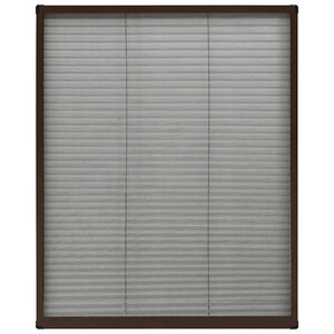 vidaXL barna alum&iacute;nium plisz&eacute; ablaksz&uacute;nyogh&aacute;l&oacute; 60 x 80 cm