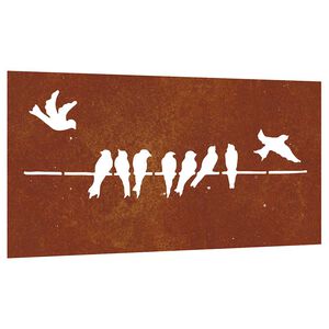 vidaXL mad&aacute;rmint&aacute;s corten ac&eacute;l kerti fald&iacute;sz 105 x 55 cm