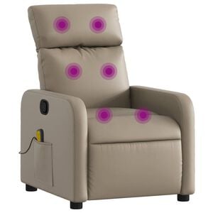 vidaXL k&aacute;v&eacute;sz&iacute;nű műbőr d&ouml;nthető massz&aacute;zsfotel