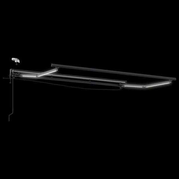 vidaXL Elektromos Kih&uacute;zhat&oacute; Napernyő Antracit &eacute;s Feh&eacute;r 3,5 x 2 m