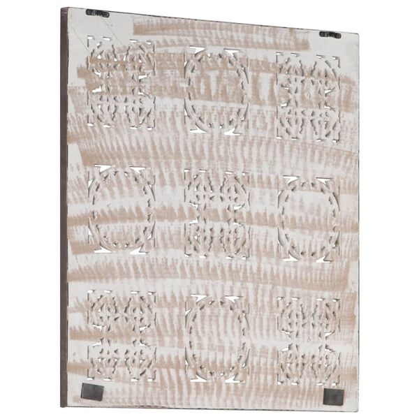 vidaXL barna &eacute;s feh&eacute;r k&eacute;zzel faragott fali panel MDF 60 x 60 x 1,5 cm