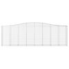 vidaXL 20 db íves horganyzott vas gabion kosár 400x50x120/140 cm