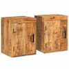 vidaXL &Eacute;jjeli asztal 2 db Barna 35 x 33 x 48 cm T&ouml;m&ouml;r Mang&oacute;f&aacute;t