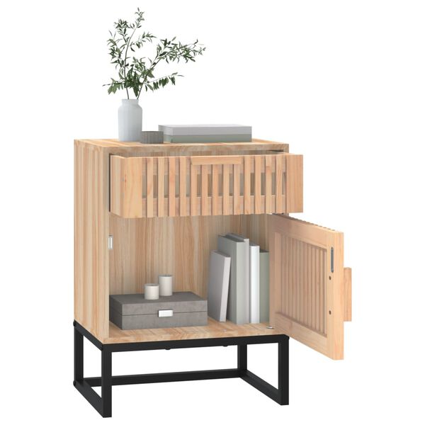 vidaXL szerelt fa és vas éjjeliszekrény 40x30x55,5 cm