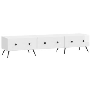 vidaXL TV szekr&eacute;ny Magasf&eacute;nyű Feh&eacute;r 147 x 34,5 x 30 cm Szerelt Fa