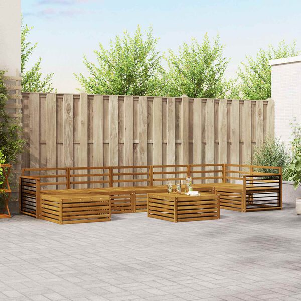 vidaXL &Uuml;lőgarnit&uacute;r&aacute;k 8 pcs Term&eacute;szetes T&ouml;m&ouml;r Ak&aacute;cfa