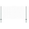 vidaXL Eur&oacute;pai ker&iacute;t&eacute;s oszloppal 25 x 1,2 m PVC-bevonatos ac&eacute;l Z&ouml;ld