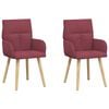 vidaXL &Eacute;tkező Sz&eacute;kek 2 pcs Sz&ouml;vet Bord&oacute; 60 x 56 x 96 cm