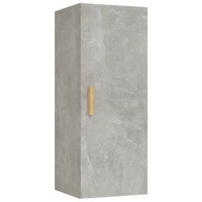 vidaXL betonszürke szerelt fa faliszekrény 34,5 x 34 x 90 cm
