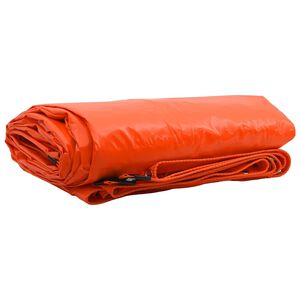 vidaXL Ponyva 650g / m&sup2; Narancss&aacute;rga 2 x 3 m V&aacute;szon PVC bevonattal