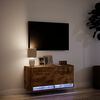 vidaXL f&uuml;st&ouml;s t&ouml;lgy sz&iacute;nű fali TV-szekr&eacute;ny LED-ekkel 80x31x35 cm