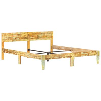 vidaXL tömör újrahasznosított fa ágykeret 160 x 200 cm
